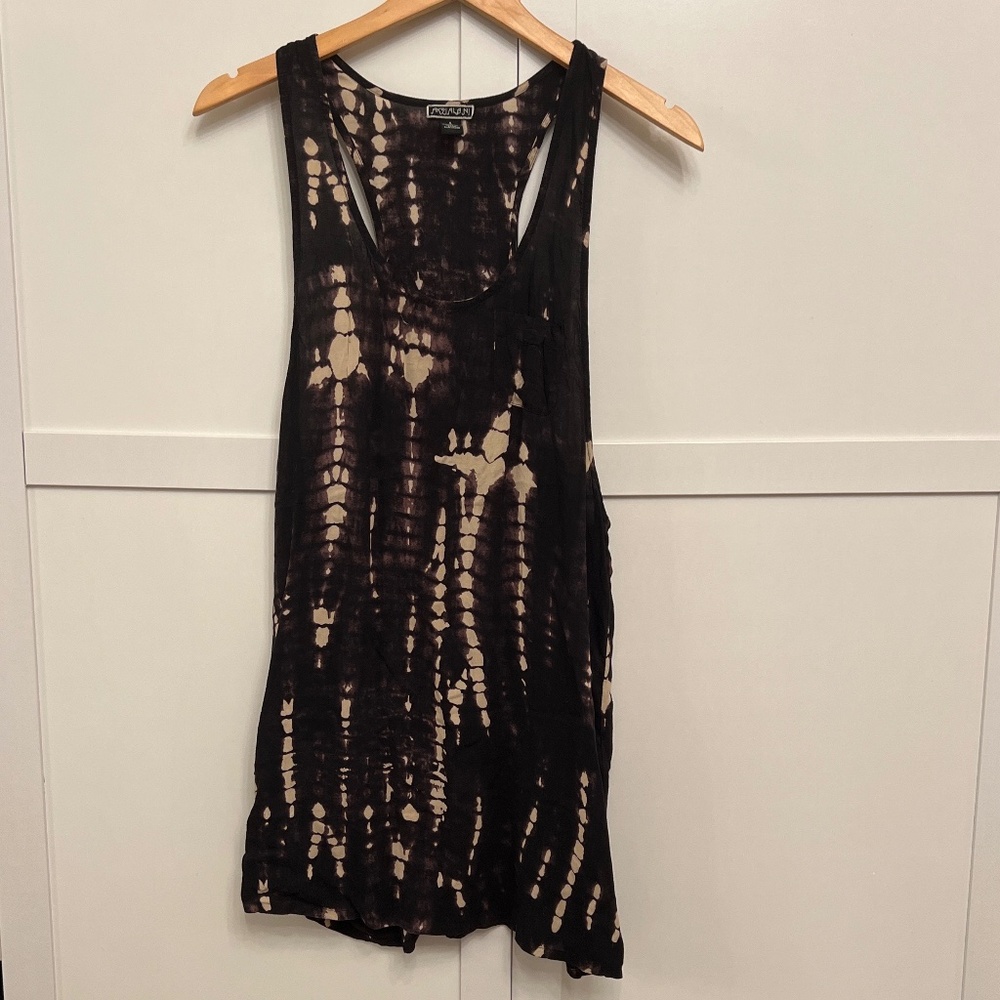Tie-dye printed tunic dress